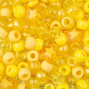 John Bead 6x9mm Mixed Plastic Pony Beads for DIY Jewelry Bracelet Necklace Making, 120g
