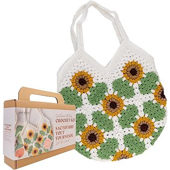 John Bead Sunflower Tote Bag Crochet DIY Kit