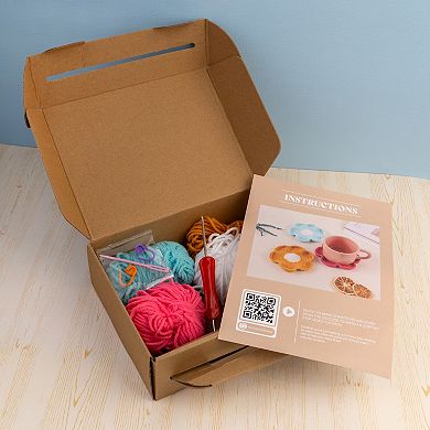 John Bead Flower Coasters Crochet DIY Kit