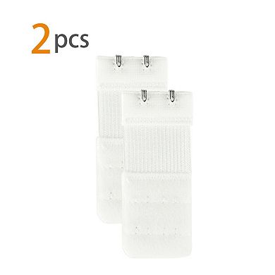 Women's 2Pcs Strechy Bra Extenders Elastic Back Bra Extension 2 Hooks