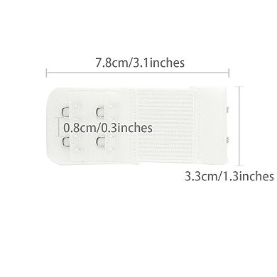Women's 2Pcs Strechy Bra Extenders Elastic Back Bra Extension 2 Hooks