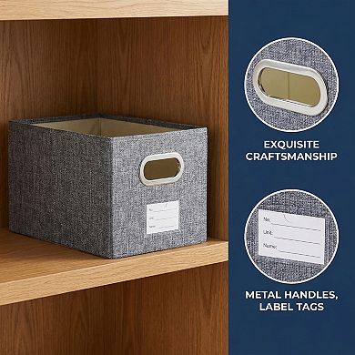Storage Cube, Large Fabric Storage Bin with Handles for Shelves Closet Collapsible Storage Basket