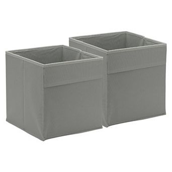 2 pc Fabric Storage Bins, 11'' Foldable Cube Organizer Bins for Shelf Closet, Nursery Home, Bedroom