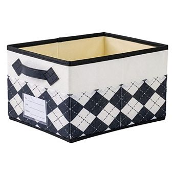 Storage Cube Printed Fabric Collapsible Storage Basket with Handle for Organizing Clothes Books