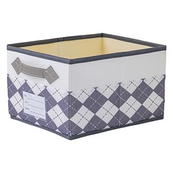 Storage Cube Printed Fabric Collapsible Storage Basket with Handle for Organizing Clothes Books