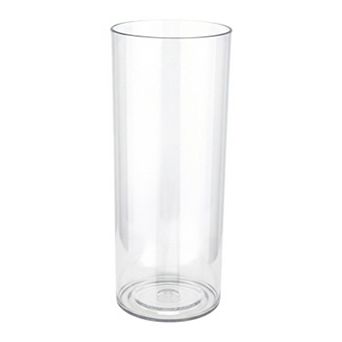 Clear Acrylic Cylinder Vase Unbreakable Plastic Flower Shatterproof Vase 3.9"Lx3.9"Lx9.8"H