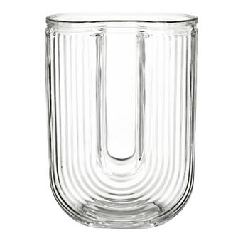 Modern Glass Vase for Flowers Thickened Nordic Flower Vase Minimalist Vase 4.7"Lx4.7"Wx7.9"H