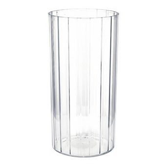Acrylic Cylinder Flower Vase Clear Tall Unbreakable Plastic Vase for Centerpieces 3.9"Lx3.9"Lx7.9"H