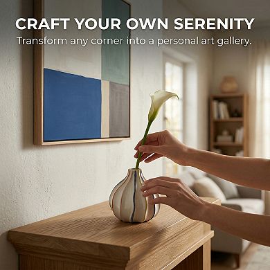 Modern Ceramic Vase for Home Decor Aesthetic Ribbed Flower Vase for Single Stem 4.1"Lx4.1"Wx4.1"H
