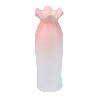 Modern Tall Ceramic Vase Slim Matte Decorative Flower Vases for Centerpieces 3.1"Lx3.1"Wx9.6"H