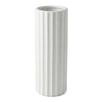Modern Slim Ceramic Bud Vase Small Skinny Decorative Flower Vases for Single Stem 2.8"Lx2.8"Wx7.1"H