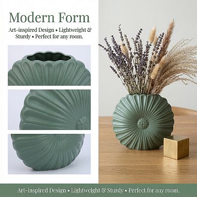 Modern Geometric Flower Vase Unbreakable Plastic Decorative Vase 6.7"L x 1"W x 5.7"H