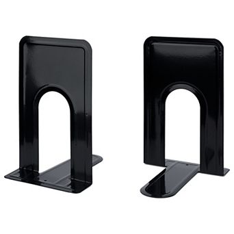 Metal Bookends Book Ends for Shelves Reinforced Iron Book Stopper for Heavy Books 5.2"Lx6.5"Wx8.5"H