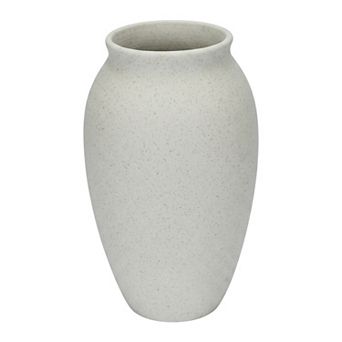 Small Ceramic Bud Vase Modern Matte Mini Flower Vase Minimalist Ribbed Vase 3.3"Lx3.3"Wx5.1"H