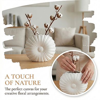 Modern Geometric Flower Vase Unbreakable Plastic Decorative Vase for Home 7.9"L x 1.2"W x 6.9"H