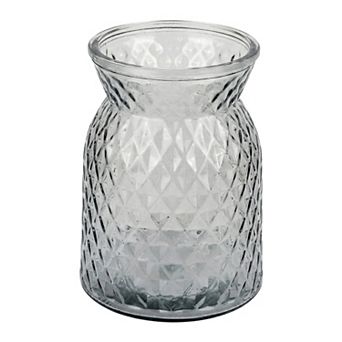 Wide Mouth Glass Vase Thickened Flower Vase for Centerpieces Hydroponic Planter 4.5"Lx4.5"Wx6.3"H