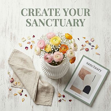 Geometric Flower Vase for Home Decor Unbreakable Plastic Vase with Ceramic Look 4.2"Lx4.2"Wx8.1"H