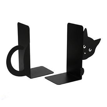 Decorative Cartoon Metal Bookends Book Ends for Unique Hollow-out Book Stopper 4.7"Lx6.7"Wx6.7"H