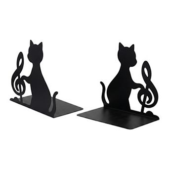 Decorative Cartoon Metal Bookends Book Ends for Unique Hollow-out Book Stopper 6.3"Lx3.9"Wx6.7"H