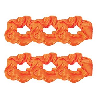 6 pc Satin Hair Scrunchies, Solid Hair Ties Soft Fabric Scrunchies Ponytail Holders for Women Girls