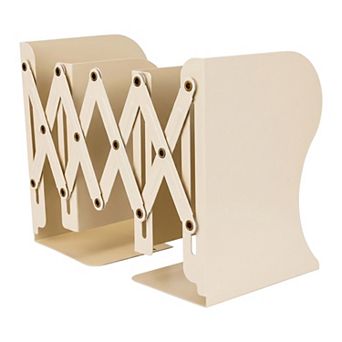 Adjustable Metal Bookends for Shelves Expandable Book End Holder for Bookshelf 3.9"Lx5.7"Wx7.5"H