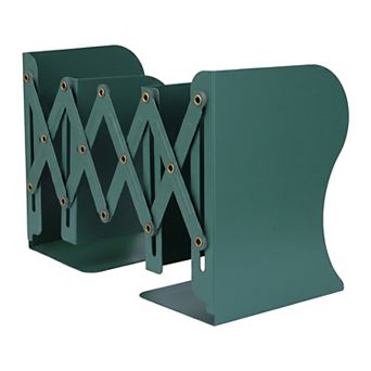 Adjustable Metal Bookends for Shelves Expandable Book End Holder for Bookshelf 3.9"Lx5.7"Wx7.5"H