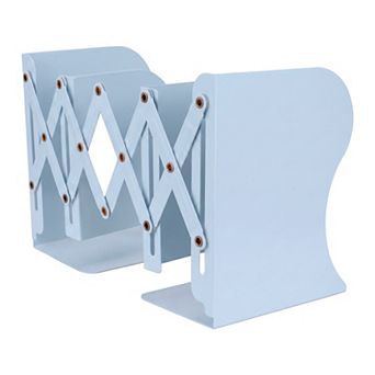 Adjustable Metal Bookends for Shelves Expandable Book End Holder for Bookshelf 3.9"Lx5.7"Wx7.5"H