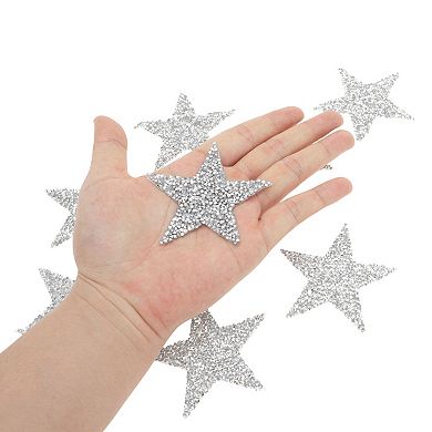 3.15"x3.15" 8Pcs Sew-On Rhinestone Patches Glitters Patches