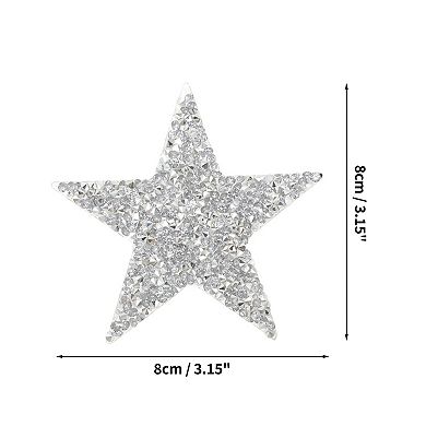 3.15"x3.15" 8Pcs Sew-On Rhinestone Patches Glitters Patches