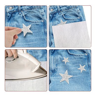2.36"x2.36" 8Pcs Sew-On Rhinestone Patches Glitters Patches