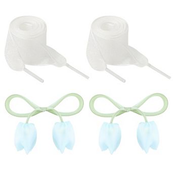 1 Pair 4 Tulip Charms Shoelaces Flat for Sneaker 47.2"