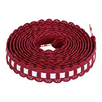 2 Pairs Lace-Woven Elastic Shoelaces Sweet Elegant Color-Blocked 47.2"