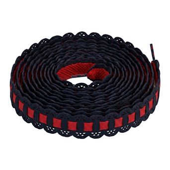 2 Pairs Lace-Woven Elastic Shoelaces Sweet Elegant Color-Blocked 47.2"