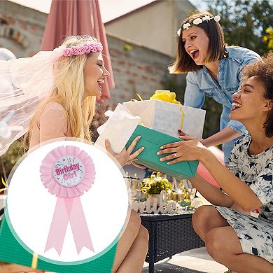 2Pcs Reusable Birthday Party Badge Corsage