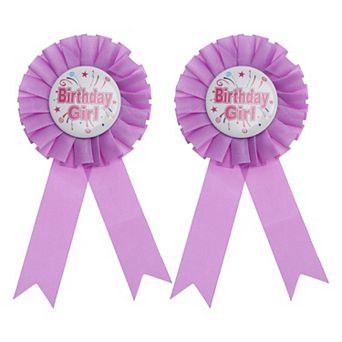 2 pc Reusable Birthday Party Badge Corsage