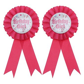 2 pc Reusable Birthday Party Badge Corsage