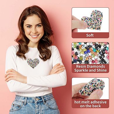 6Pcs Heart Shaped Patches Heart Patches for Sew-On