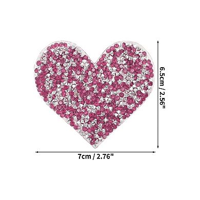 6Pcs Heart Shaped Patches Heart Patches for Sew-On