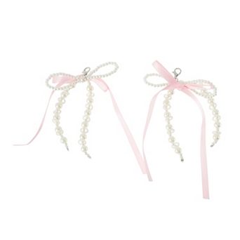 Ribbon Pearl Bows Shoelace Charms