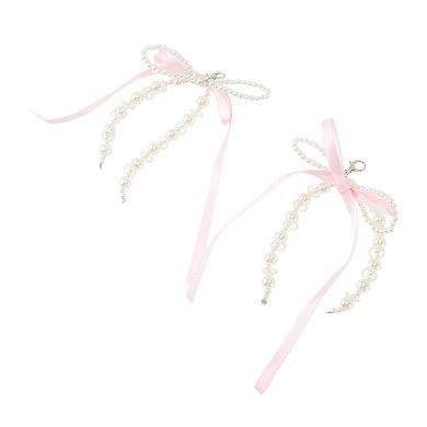 Ribbon Pearl Bows Shoelace Charms