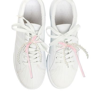 Ribbon Pearl Bows Shoelace Charms