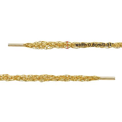 2 Pairs Crochet Chain Cola Rope Mesh Crochet Thread Shoelaces 47.2"