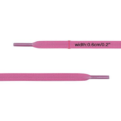 Elastic No Tie Flat Strings Slip-On Tieless Gradient Shoelaces with End Clips 1 Pair 39.4"
