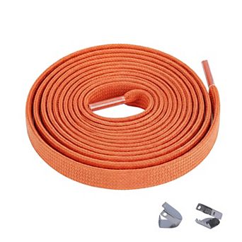 Elastic No Tie Flat Strings Slip-On Tieless Gradient Shoelaces with End Clips 1 Pair 39.4"