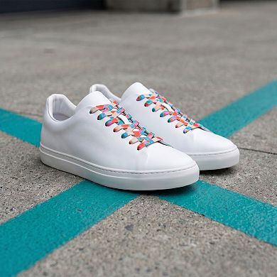 1 Pair Unisex Woven Colorful Print Shoelaces for Sneakers 47.24"