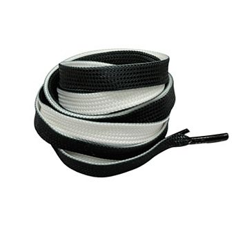 1 Pair Two-tone Flat Shoelaces Casual Stylish Shoestrings for Sneakers 47.2"