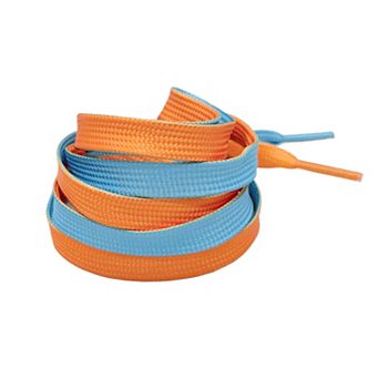 1 Pair Two-tone Flat Shoelaces Casual Stylish Shoestrings for Sneakers 47.2"