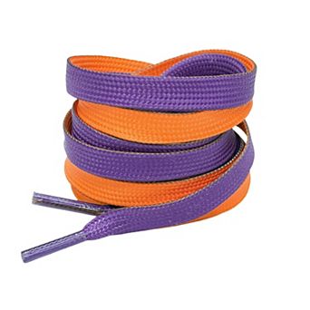 1 Pair Two-tone Flat Shoelaces Casual Stylish Shoestrings for Sneakers 47.2"