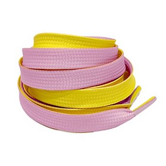 1 Pair Two-tone Flat Shoelaces Casual Stylish Shoestrings for Sneakers 47.2"