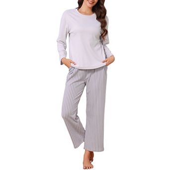 Women's Thermal Pajama Set Heavy Weight 2 pc Warm Lounge Set Top and Pants Long Sleeves Fall Winter